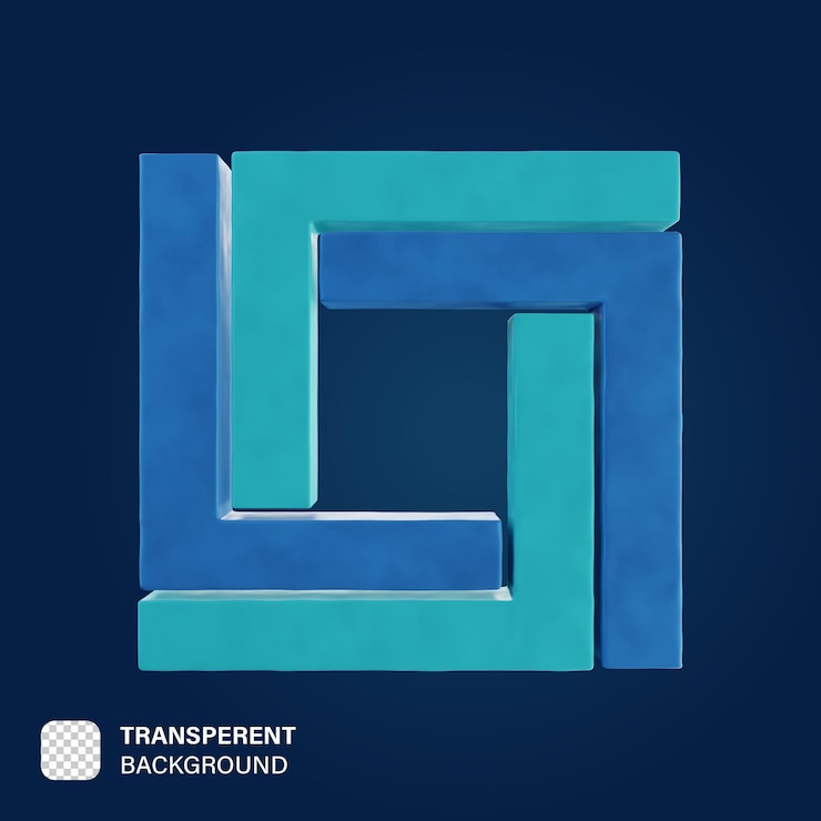 PSD logotipo de conexión 3d de arcilla psd render