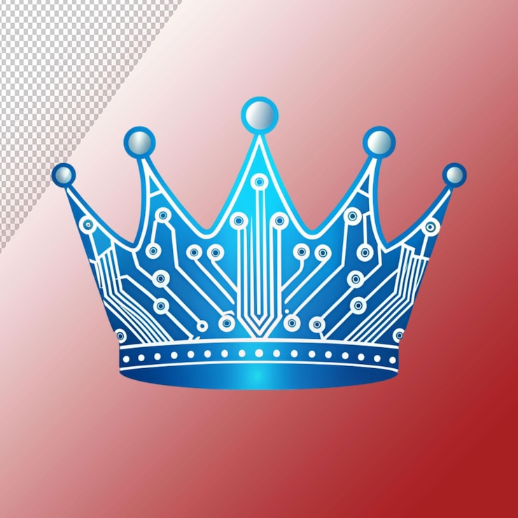 PSD el logotipo de la corona del rey en un fondo transparente