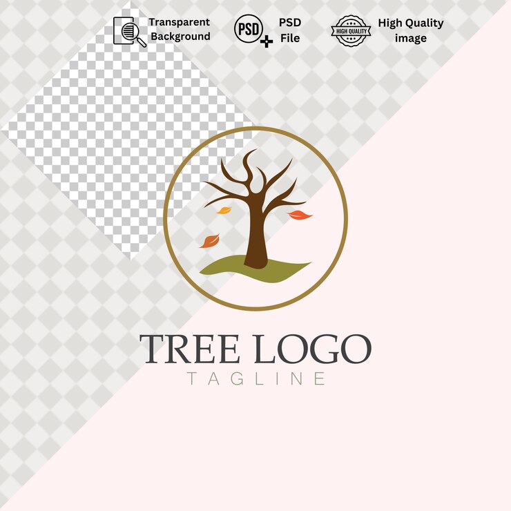 PSD logotipo da árvore