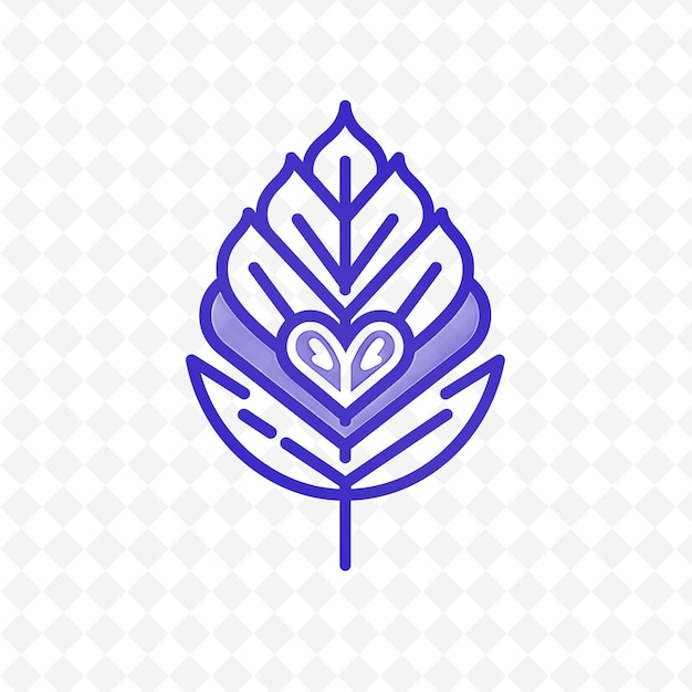 PSD logotipo da folha saborosa com padrões geométricos decorativos colecções de design vetorial de ervas naturais