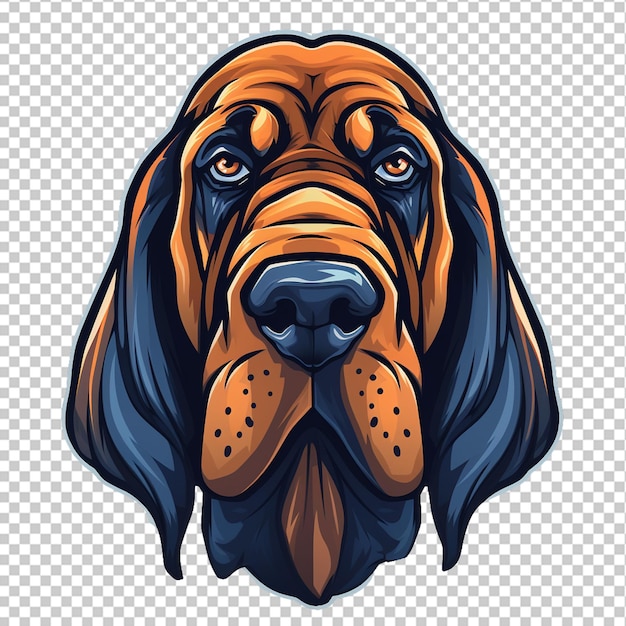 PSD logotipo da mascote bloodhound