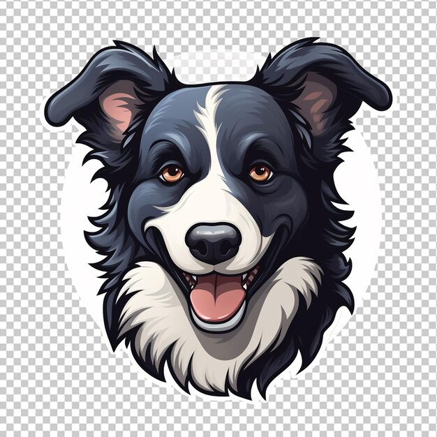 PSD logotipo da mascote border collie