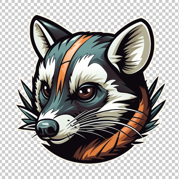 PSD logotipo da mascote do bandicoot