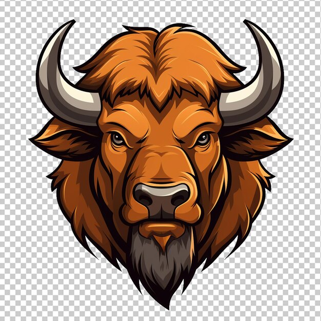 PSD logotipo da mascote do búfalo