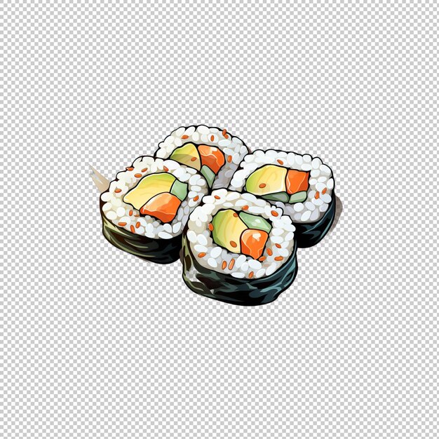 PSD logotipo de adesivo california roll fundo isolado