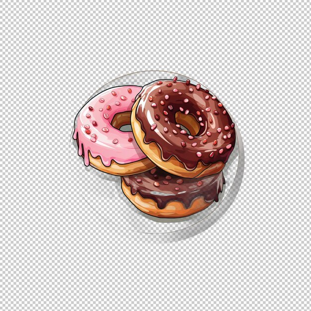 Logotipo de adesivo Donuts isolado isolado de fundo