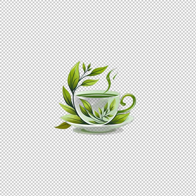 PSD logotipo de adesivo isolado tea isolado iso de fundo