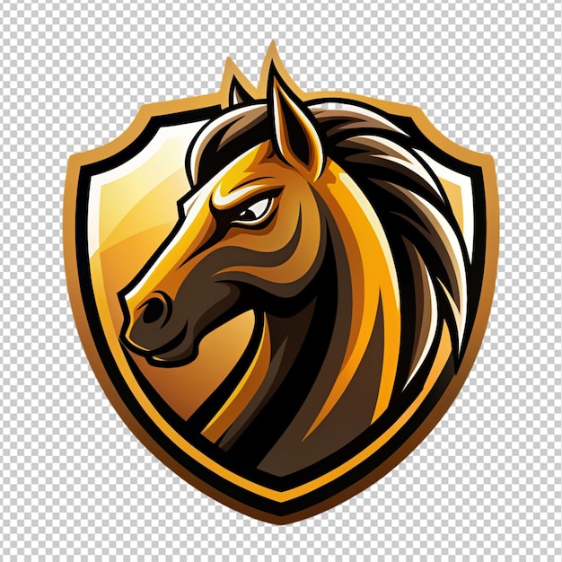 PSD logotipo de cavalo em fundo transparente