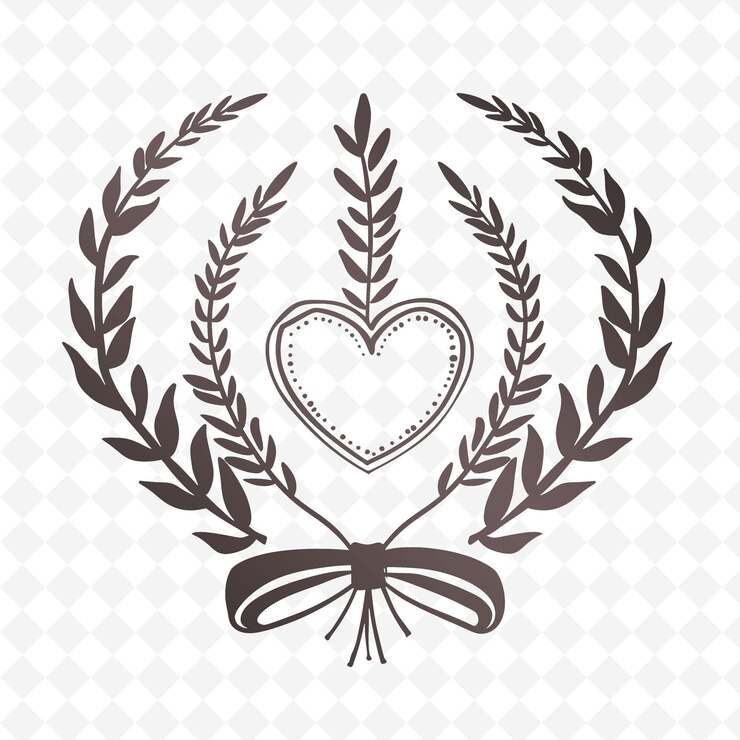 PSD logotipo de coroa de lavanda romântica com decoração design vetorial criativo da coleção natureza