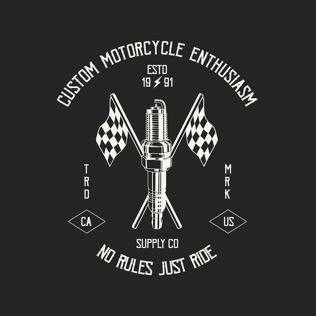 Logotipo de corrida de motocicletas