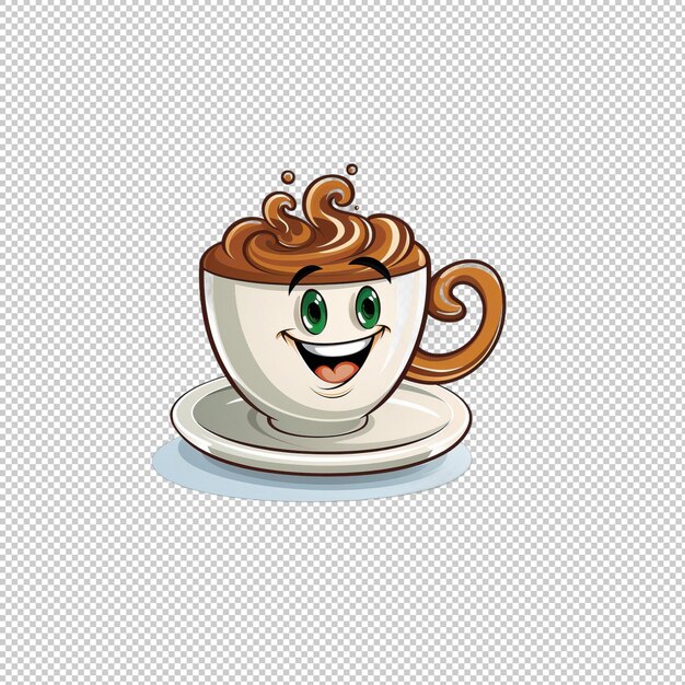 Logotipo de desenho animado café irlandês fundo isolado