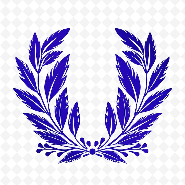 PSD logotipo de insígnia de folha de tarragon com coroa decorativa e floral a nature herb vector design collections