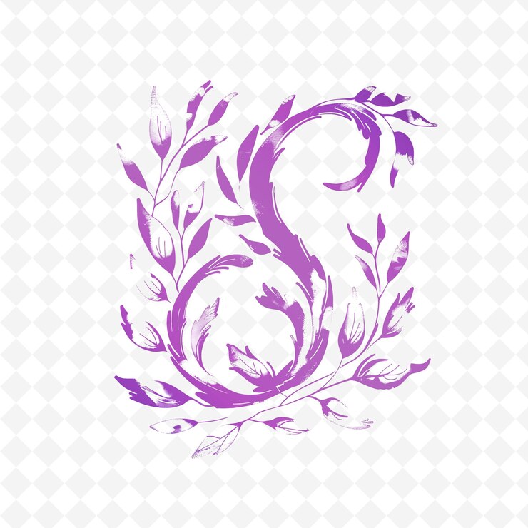 PSD logotipo de lavender bundle monogram com folhas decorativas e flo nature herb vector design collections