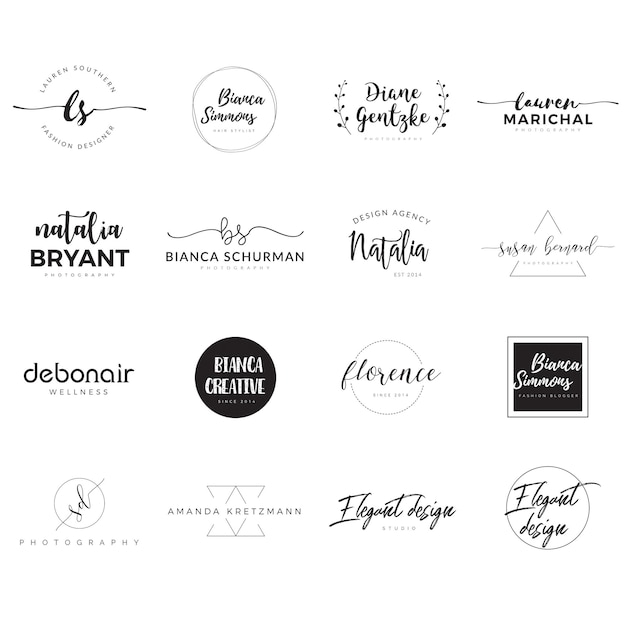 Logotipo de marca elegante PSD