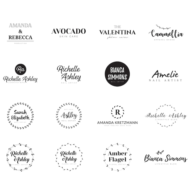 Logotipo de marca elegante PSD