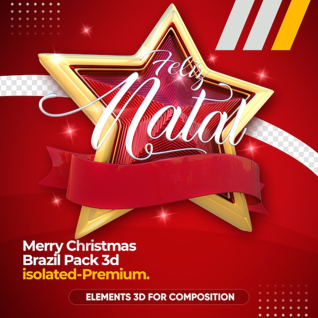 Logotipo de Natal para composição isolado