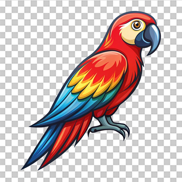 PSD logotipo de papagaio isolado em fundo transparente