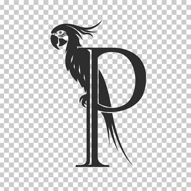 PSD logotipo de pássaro de estilo silhueta