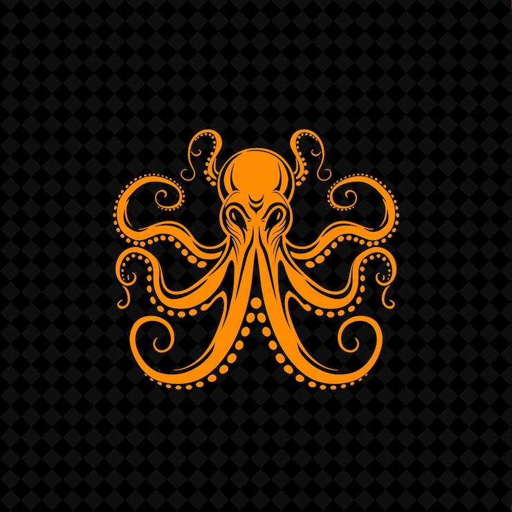 PSD logotipo de polvo criativo com tentáculos decorativos e um playfu designs de vetor de plantas criativas