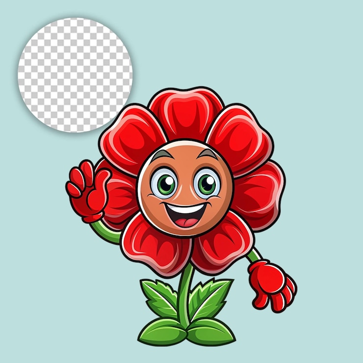 PSD logotipo de rosa em fundo transparente