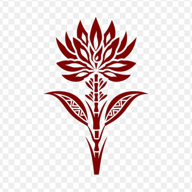 PSD logotipo de símbolo de agapanthus exótico com folhas decorativas e uma t design vetorial psd criativo tatuagem cnc