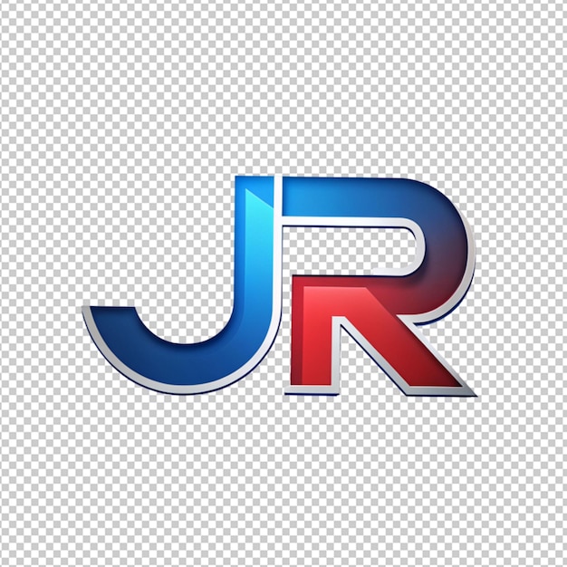 PSD logotipo de texto da jr em fundo transparente