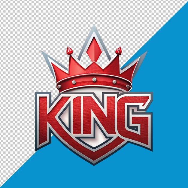 PSD logotipo de texto king em fundo transparente