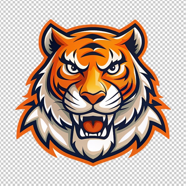 Logotipo de tigre em fundo transparente