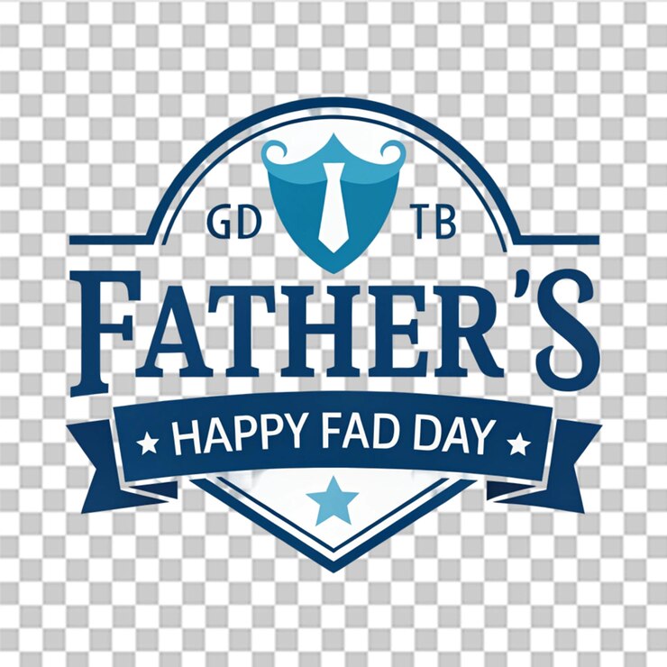 PSD el logotipo del día del padre aislado en un fondo transparente