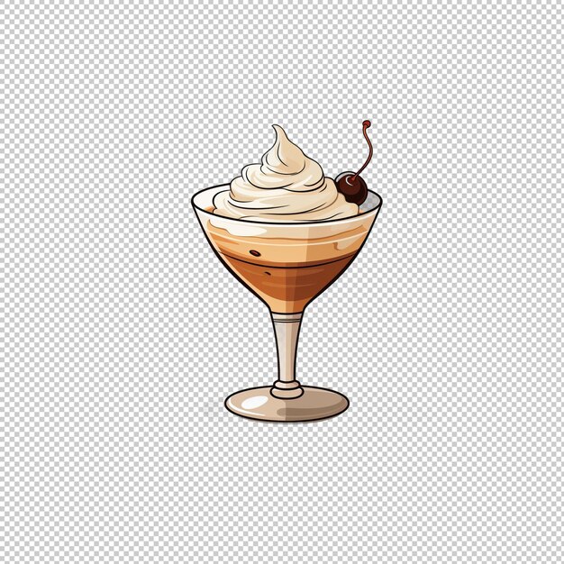 PSD el logotipo de dibujos animados brandy alexander con fondo aislado