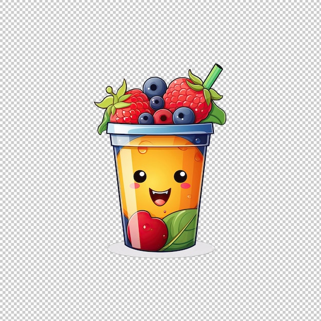 Logotipo de dibujos animados smoothie aislado isolado de fondo