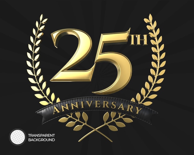 Logotipo do 25o aniversário 3d