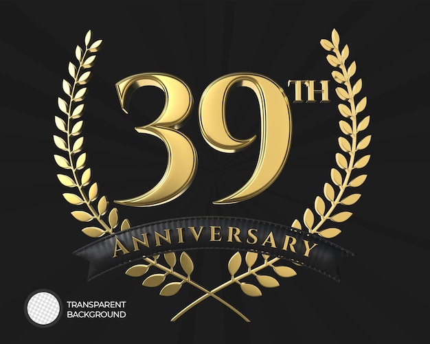 Logotipo do 39o aniversário 3d