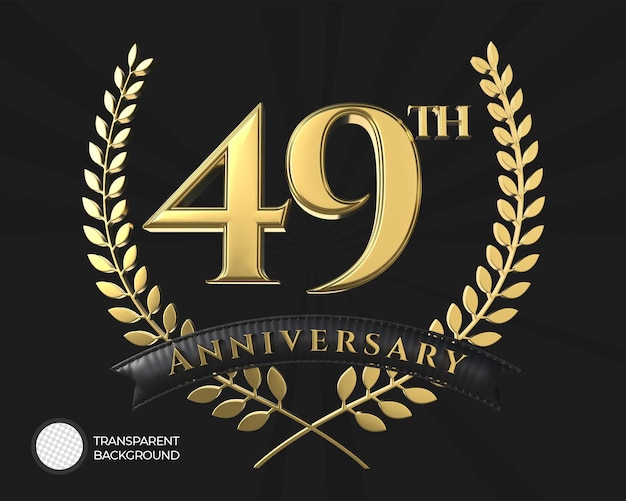 Logotipo do 49o aniversário 3d