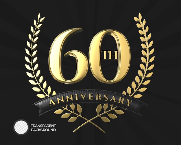 Logotipo do 60o aniversário 3d