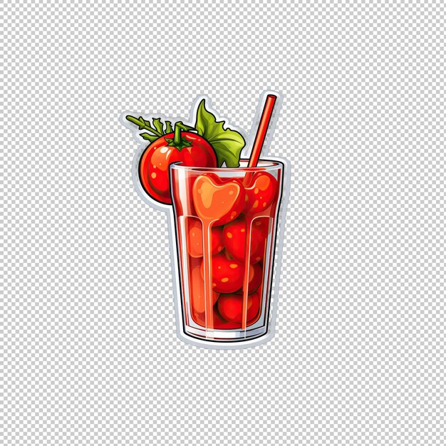 PSD logotipo do adesivo bloody mary fundo isolado i