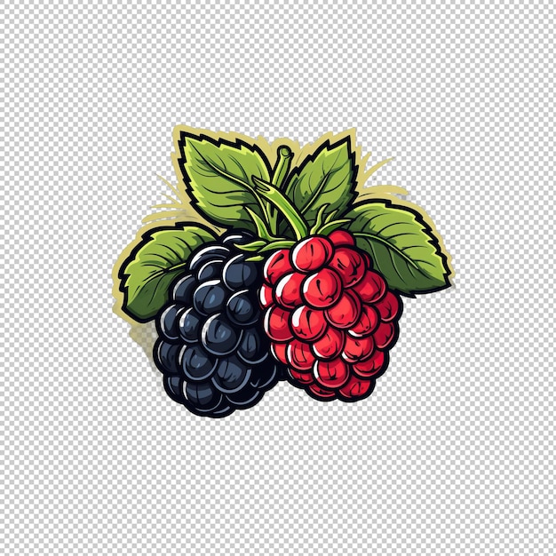 PSD logotipo do adesivo marionberry juice isolado