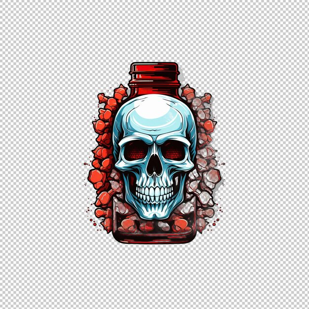 PSD logotipo do adesivo painkiller fundo isolado é