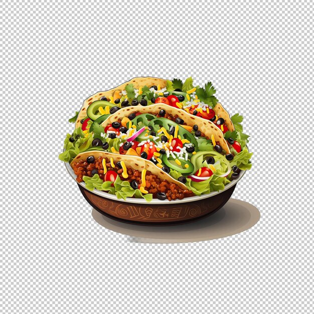 PSD logotipo do adesivo taco salad fundo isolado é