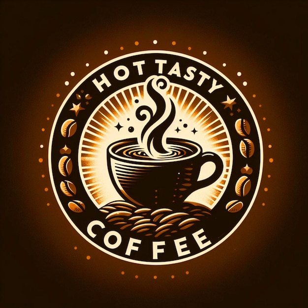 PSD logotipo do café