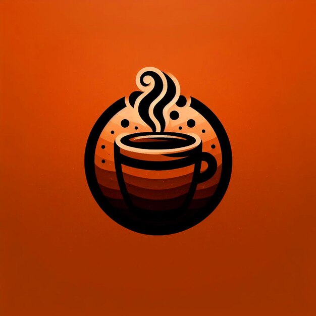 PSD logotipo do café