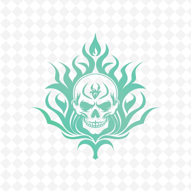 PSD logotipo do emblema do lírio tigre místico com decoração design vector criativo da coleção natureza