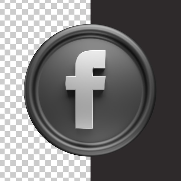 logotipo do facebook 3d