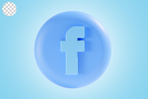 PSD logotipo do facebook com tema azul