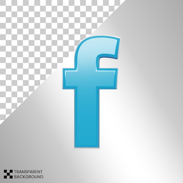 PSD logotipo do facebook em um 3d realista