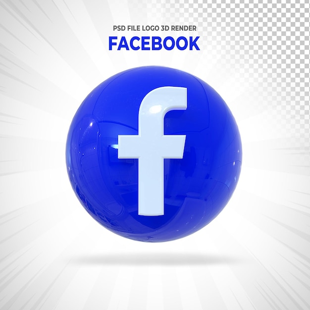 Logotipo do facebook sosial media 3d balloon