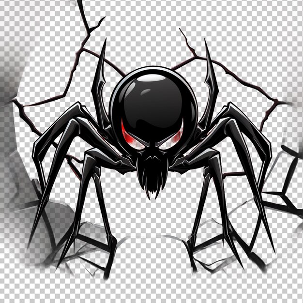 PSD logotipo do mascote aranha