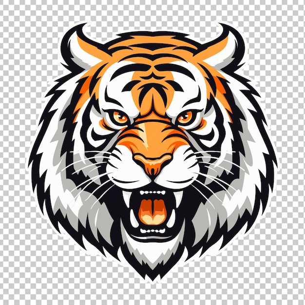 PSD logotipo do mascote do tigre de bengala