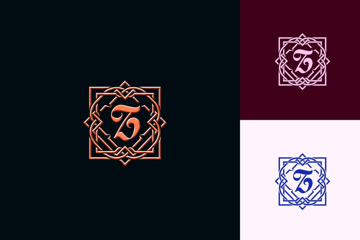 PSD logotipo do monograma do 75o aniversário com um 75 estilizado nas coleções de design abstrato cen vector