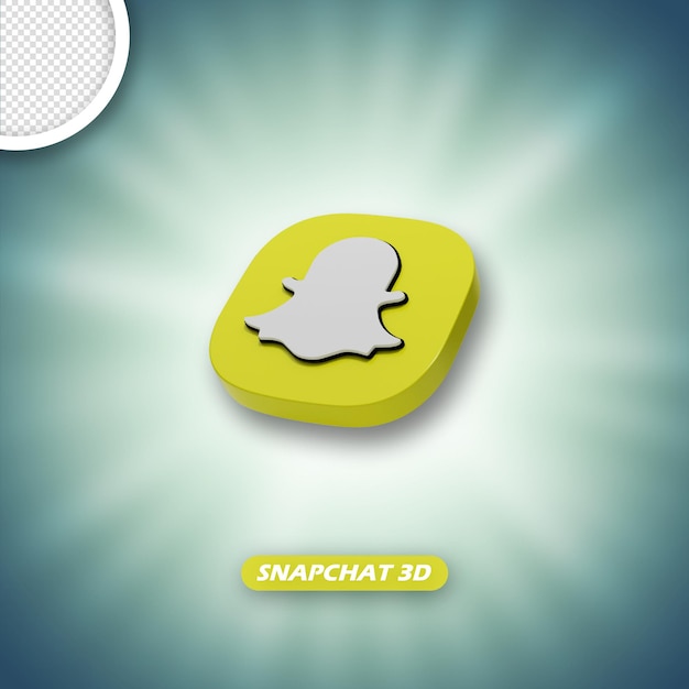 Logotipo do snapchat 3d